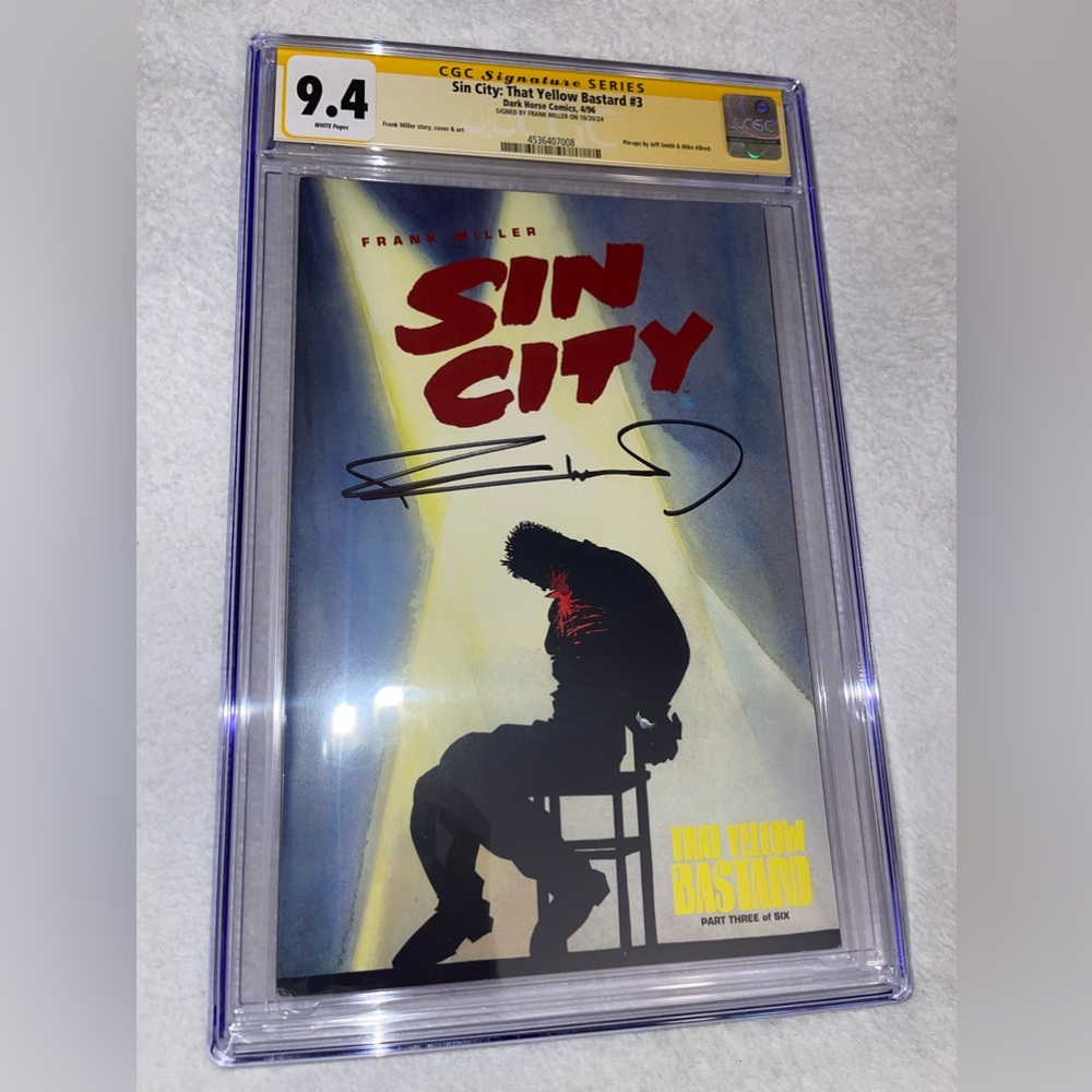 SIN CITY: THAT YELLOW BASTARD #3 Dark Horse CGC SS 9.4 Signed by FRANK MILLER